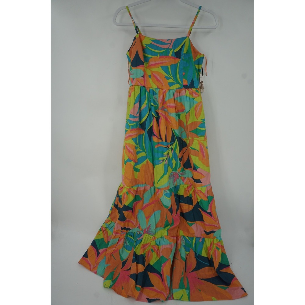 Sincerely Jules Dress Womens Small Multicolor Tropical Sundress Maxi 21323